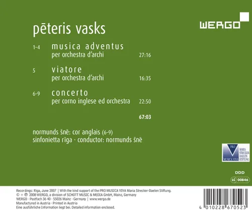 Vista 2 de Viatore Musica Adventus Concierto para corno inglés