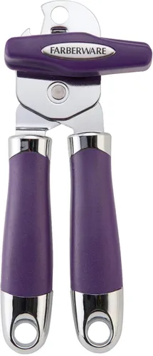 Vista 8 de Farberware Pro2 - Abrelatas manual con abridor de botellas integrado, mango ergonómico, cuchillas afiladas y duraderas, perilla de giro fácil, cielo