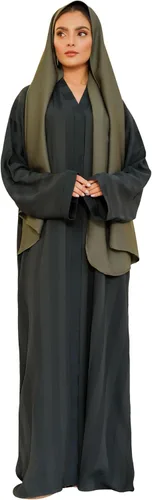 Vista 13 de Abaya elegante y moderna para mujer, ligera, fluida, suave y perfecta para cualquier ocasión