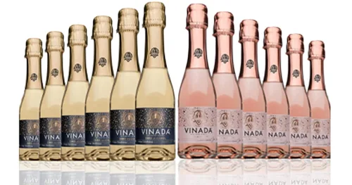 Vista 9 de VINADA - Crispy Chardonnay Mini - Vino Cero Alcohol - 6.8 fl oz (12 Botellas de Vidrio)