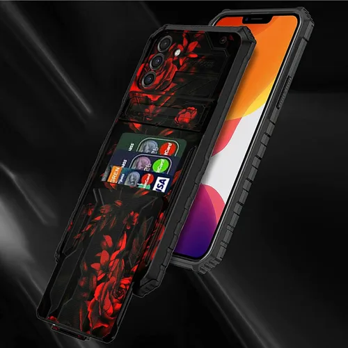Vista 8 de Funda tipo cartera para Samsung Galaxy A13 5G con tarjetero desmontable (capacidad de 3 tarjetas de crédito) Soporte Kickstand Funda resistente a