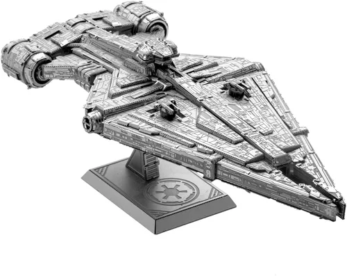 Vista 8 de Fascinations Metal Earth Premium Series Star Wars Imperial Light Cruiser 3D Kit de modelo de metal con pinzas