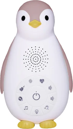 Vista 8 de ZazuKids - Máquina de sonido portátil y luz nocturna, chupete de sonido azul con altavoz Bluetooth, diseño de pingüino Zoe, para bebés y niños