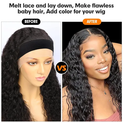 Vista 4 de BEPARTNER Bandas elásticas de peluca para encaje frontal - Envoltura de borde para colocar la línea del cabello Correa frontal