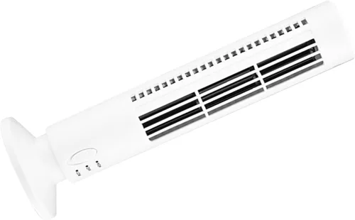 Vista 3 de Yosoo Mini Desktop Tower Fan Portable USB Bladeless Fan 2 Speeds Quiet Cooling with Remote Control for Bedroom Office Home (White)