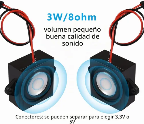Vista 4 de 4 Piezas 3 Vatios 8 Ohms Altavoz Mini de Cavidad Única de Rango Completo Cavidad Móvil Portátil Máquina de Publicidad Altavoz Conector Interfaz