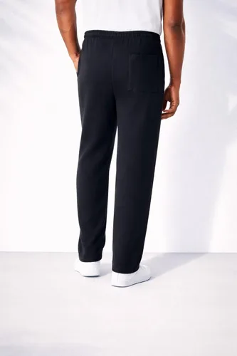 Vista 3 de KingSize - Pantalones de chándal para hombre grandes y altos de forro polar con parte inferior abierta Negro (0816)