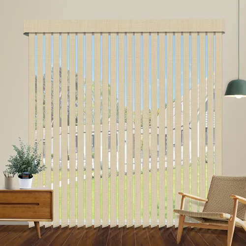 Vista 20 de Persianas verticales opacas sin cordón, persianas de tela con listones de 3.5 pulgadas, persianas verticales con protección UV, tamaño súper grande