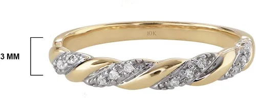 Vista 5 de Brilliant Expressions Anillo de promesa de oro amarillo, rosa o blanco de 10 quilates o 14 quilates, anillo de compromiso o anillo de boda