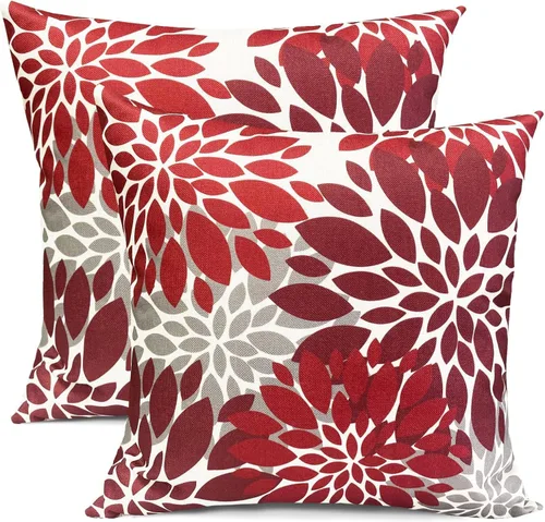 Vista 27 de Juego de 2 fundas de almohada decorativas negras boho 16x16 pulgadas, fundas de almohada de lino modernas estilo bohemia campestre para exteriores