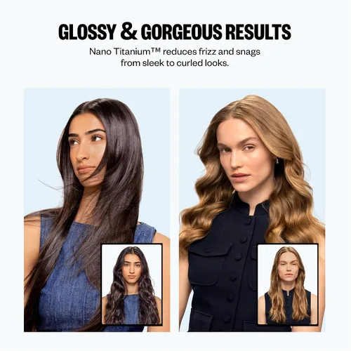 Vista 3 de BaBylissPRO Nano Titanium Prima Ionic Hair Straightener - Plancha plana profesional y rizador en uno para estilistas, herramienta de peinado