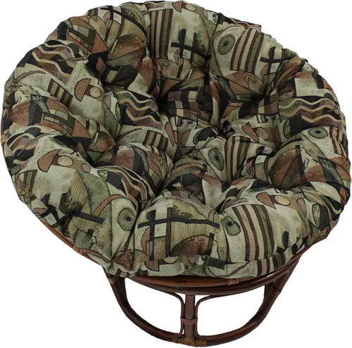 Vista 6 de Blazing Needles Cojín para silla Papasan Tapiz Estampado, 48 x 6 x 48 pulgadas, Palomino