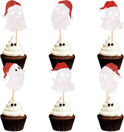 Vista 15 de 24 piezas de Halloween Baby Boo Cupcake Toppers Boo Ghost Cupcake Picks Baby Shower Halloween Boy Girl First Birthday Party Decoración Suministros