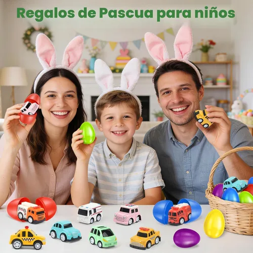 Vista 7 de OCHIDO Paquete de 12 huevos de Pascua rellenos de autos fundidos a presión