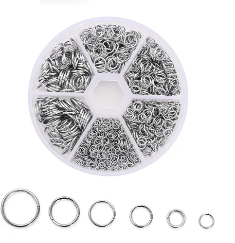 Vista 11 de Anillos de salto de oro de 0.157 in, 0.197 in, 0.236 in, 0.276 in, 0.315 in, 0.394 in, anillos de salto abiertos para joyería suministros