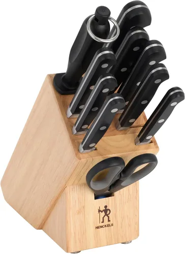 Vista 4 de HENCKELS Classic Razor-Sharp - Juego de 11 piezas con bloque de cuchillos, cuchillo de chef, cuchillo de pan, tenedor y cuchillo de trinchar