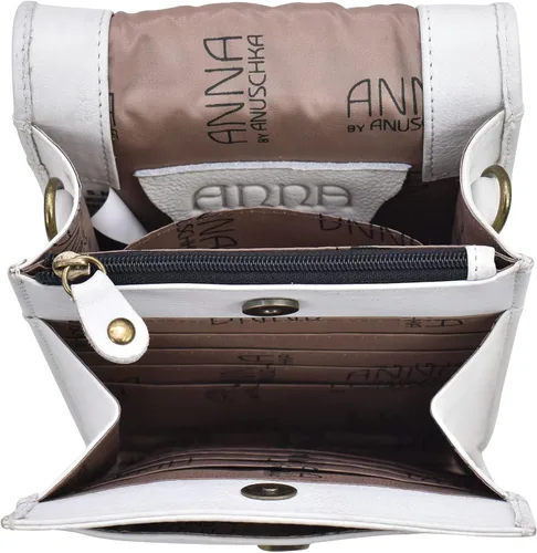Vista 4 de Anna by Anuschka Women's Hand-Painted Leather Flap Convertible Crossbody Belt Bag