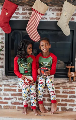 Vista 5 de Lazy One Pijamas de Navidad familiares a juego, pijamas de Navidad a juego para familia, adultos, adolescentes, niños y bebés