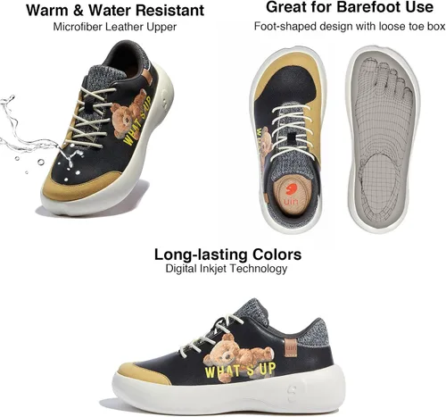Vista 6 de UIN Zapatos deportivos de moda pintados artísticos para mujer, puntera ancha, con cordones, ligeros, cómodos, para caminar y viajar, Bartello