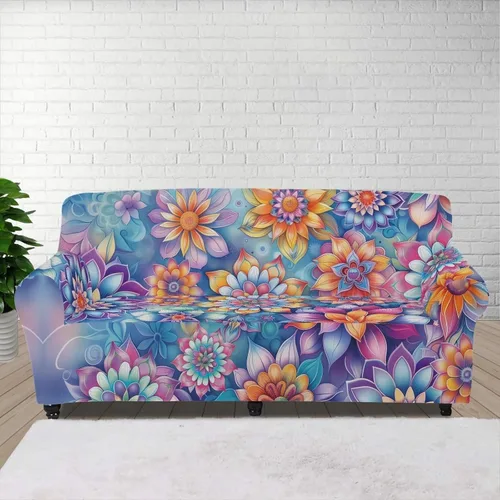 Vista 128 de ZOUTAIRONG Fundas elásticas para sofá con estampado de ramas de camuflaje 3D para sofá, funda para muebles de un solo cojín, decoración del hogar u