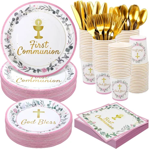 Vista 16 de Kochorie Juego de vajilla desechable de béisbol de 400 piezas, suministros para fiestas de béisbol con platos, tazas, servilletas, cubiertos para 50