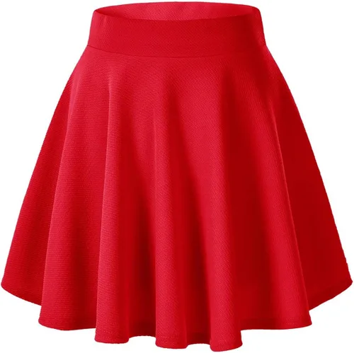 Vista 8 de Urban CoCo Falda básica versátil elástica de estilo patinadora, de corte acampanado, para mujer #13
