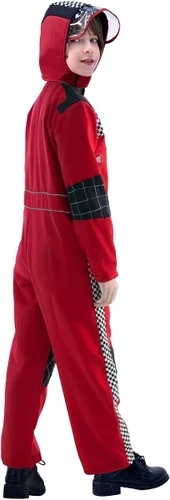 Vista 2 de KalcyKizz Disfraz de corredor para niños, rojo