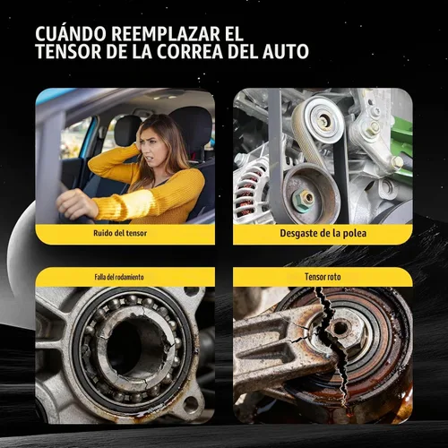 Vista 6 de TUCAREST 38102 (Para 4.0L) Juego de Polea Tensora de Correa de Accesorios Compatible con 1993-2000 Fo-rd Explorer, 94-00 Ranger, 1996-1997 Aerostar