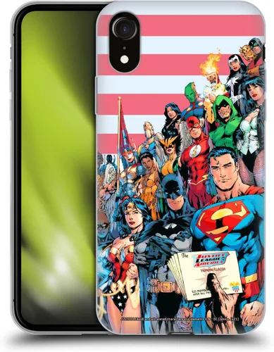 Vista 135 de Head Case Designs Funda de gel con licencia oficial de la Liga de la Justicia DC Comics #10 Darkseid War Comic Book Cover