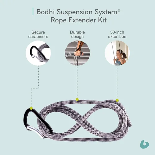 Vista 5 de Balanced Body Bodhi - Kit extensor de cuerda con sistema de suspensión con 2 cuerdas y 2 mosquetones