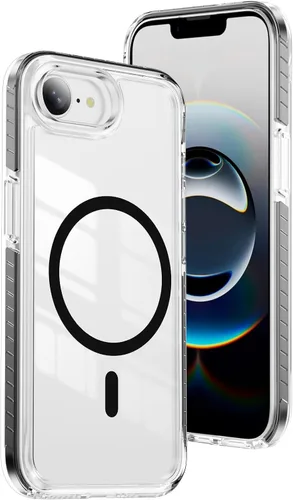 Vista 36 de LEMAXELERS Funda magnética transparente para iPhone 18 Pro Max, color negro