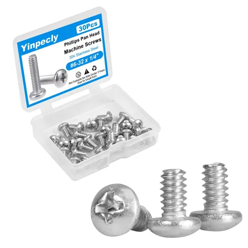 Vista 12 de 25 tornillos de máquina de cabeza plana #10-24 x 1/2" de acero
