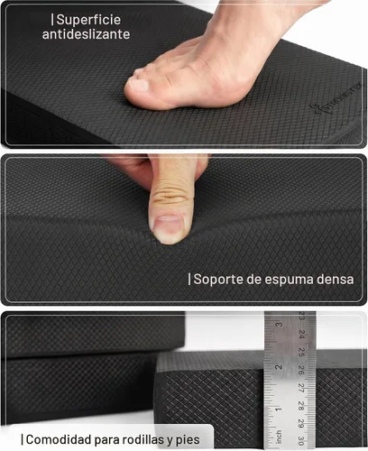 Vista 4 de StrongTek 2-in-1 Foam Balance Pad and Kneeling Pad, 15.8 or 19 in Sizes L-negro