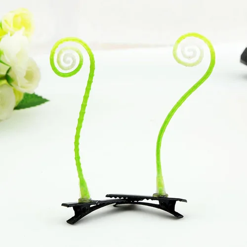Vista 2 de BinaryABC Pinza para el cabello de brotes de frijoles, horquillas para el cabello de plantas, pasador de hierba, accesorios para el cabello