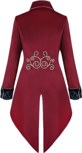 Vista 2 de Chaqueta victoriana steampunk para hombre, estilo vintage, traje gótico