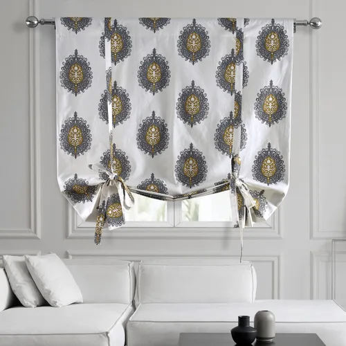 Vista 28 de HPD Half Price Drapes Ikat - Cortinas enrollables para oscurecer la habitación, 46 x 63 pulgadas, cortina enrollable de algodón para ventana de sala