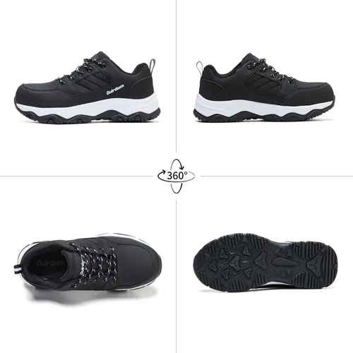 Vista 6 de Zapatos anchos con punta de acero para mujer, impermeables, antideslizantes, zapatos de seguridad, ligeros, antideslizantes, construcción