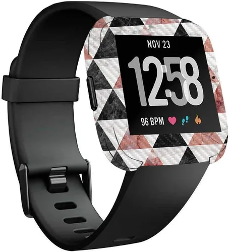 Vista 12 de MightySkins Piel de Fibra de Carbono para Fitbit Versa – Madera abstracta Protectora y duradera Acabado de fibra de carbono texturizada Fácil