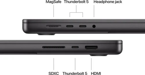 Vista 7 de Apple Laptop MacBook Pro 2024 con M4 Pro, CPU de 14 núcleos, GPU de 20 núcleos: diseñada para Apple Intelligence, pantalla Liquid Retina XDR de 16.2