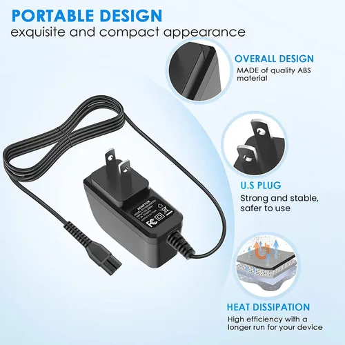 Vista 5 de Cargador de alimentación de 4.3V apto para Philips Norelco OneBlade A003900 QP2520 QP2520/90, QP2520/72, QP2520/70 QP2521 QP2522 QP2515 MG5700