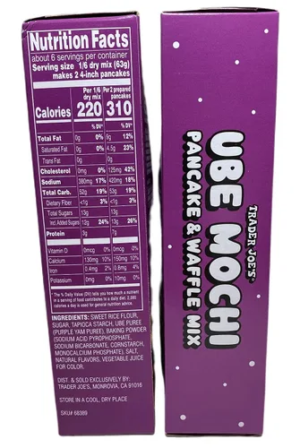Vista 3 de Trader Joe's Ube Mochi - Mezcla para panqueques y waffles (paquete de 3)