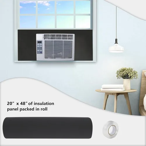 Vista 7 de BJADE'S Panel de espuma con aislamiento lateral de aire acondicionado para ventana, paneles envolventes completos, kit de sellado de ventana, calor