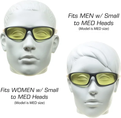 Vista 2 de proSPORT Gafas de seguridad bifocales amarillas z87 para hombres y mujeres para conducción nocturna y montar