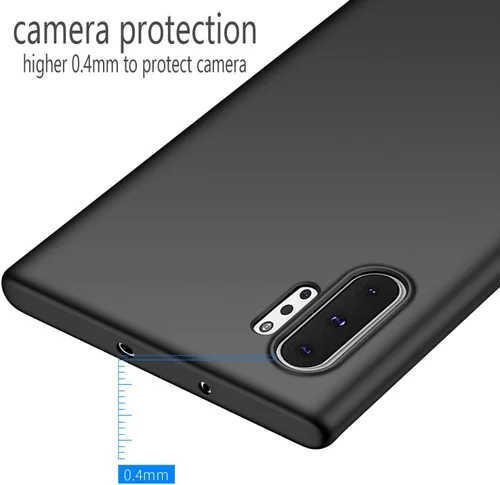 Vista 3 de Funda para Samsung Galaxy Note 10 Plus [protección delgada] [protege de golpes/arañazos/caídas/marcas] [plástico PC de alta calidad] cubierta dura