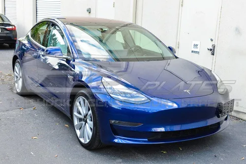 Vista 2 de Para Tesla Model 3 2016-2023 EOS Plate Version 2 Gancho de remolque para parachoques delantero, montaje en placa de matrícula, Remocator