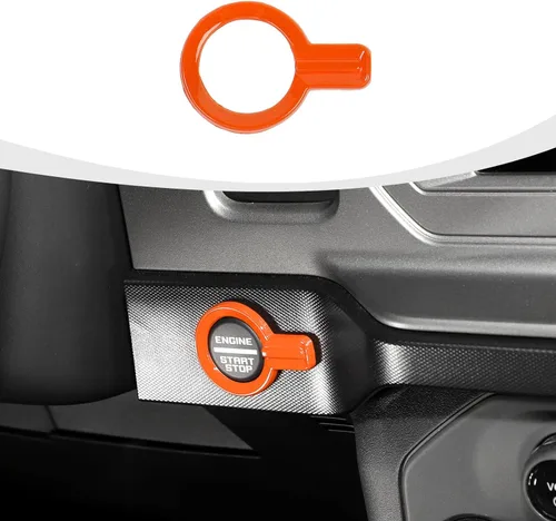 Vista 9 de RAZPOY para Bronco Cubierta de Botón de Arranque por Empuje, Moldura de Botón de Arranque y Parada del Motor Compatible con Accesorios Interiores