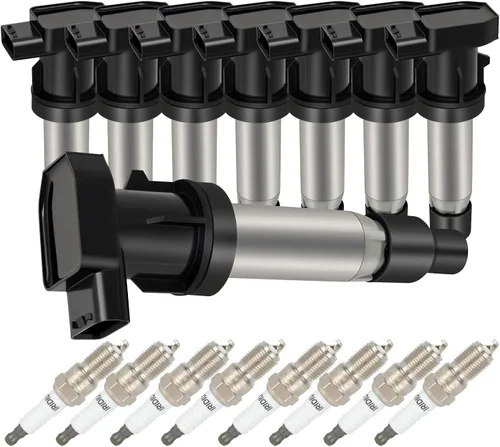 Vista 2 de Bobinas de bobina de encendido y bujías de iridio UF564 para Cadillac para Buick Deville SRX STS XLR Lucerne 4.6L