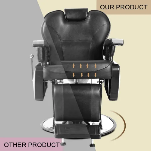 Vista 5 de Paddie Profesional hidráulico reclinable resistente de la silla negra del peluquero para el peluquero y el estilista del peluquero