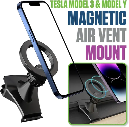 Vista 2 de Cellet Soporte de teléfono para Tesla Model Y y Model 3, compatible con Tesla Model 3 y Tesla Y (PH211)