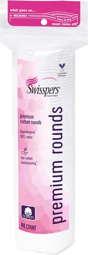 Vista 3 de Swisspers - Círculos premium de algodón hipoalergénico, 80 unidades, paquete de 6 (480 rondas en total)